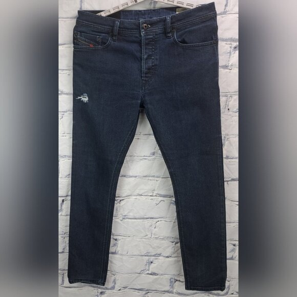 Diesel Men's Jeans Tepphar Slim Carrot Stretch Dark Navy Blue  32 Actual 34x30 - Picture 1 of 16